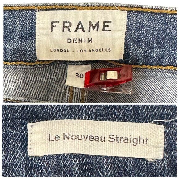 FRAME Denim Le Nouveau Straight Split Hem Jeans Size 30 - Picture 6 of 13